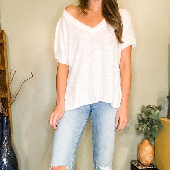Free People White Tee - Small - Picture 2 of 6